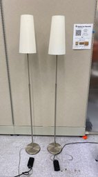 Pair Vintage High End Holtkoetter Leuchten Adjustable Floor Lamps With Dimmers