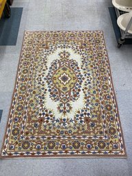 Silk Kashmir Hand Embroidered Carpet Rug