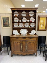 18th/19th Century Country French Provincial Vaisselier  Buffet Cupboard 89'
