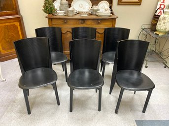 Set Six Italian Post Modern Chairs