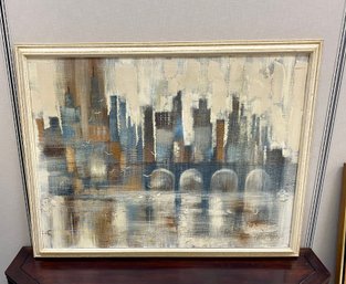 Large Mid Century Modern Painting Signed By Artist