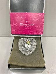 Waterford Crystal Heart Box Made In Ireland