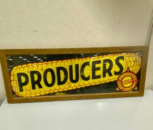 Antique Framed Corn Producers Sign