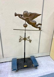 Vintage Copper Weathervane And Stand