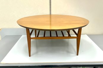 Mid Century Modern Low Table With Glass Top
