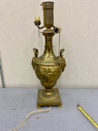Ornate Brass Bronze White Metal Lamp