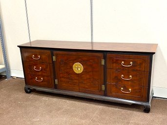 Vintage Mid Century Drexel Heritage Asian Style Dresser & Mirror Retail $1895 1stDibs