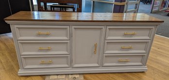 Solid Wood 9 Drawer Gray Dresser