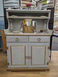 Beautifully Refinished Bar Lighted Cabinet