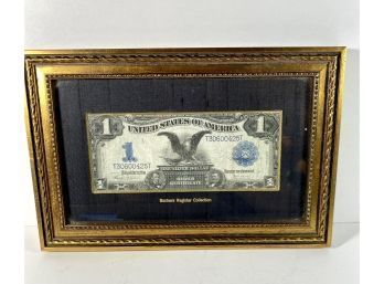 Framed 1899 Black Eagle Silver Certificate