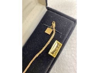 14K Yellow Gold Bracelet With 10K Yellow Gold Charm 2.3 Grams Total