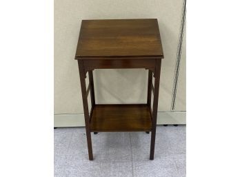 Wood Podium Desk On Frame