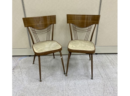 Pair Mid Century Modern Kitchen Chairs