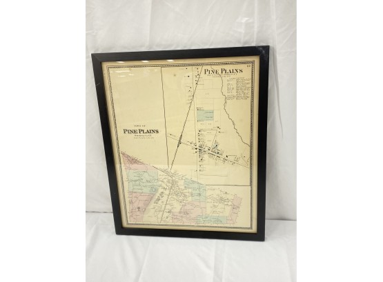 Framed Antique Map Pine Plains
