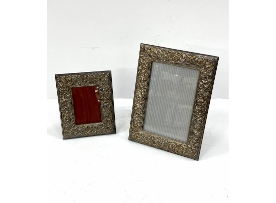 Two Sterling Silver Picture Frames Retailed By Bergdorf  Goodman