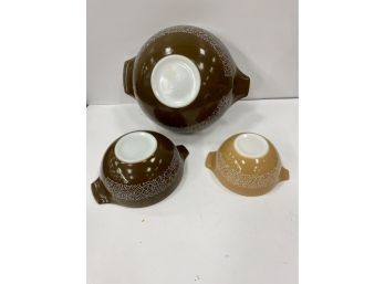 Three Pyrex Bowls