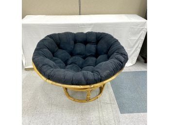 Rattan Papasan Chair With Cushion