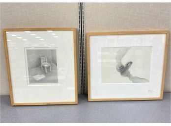 Two Signed Ross Rosenberg Drawings Priced At NYC Gallery $375 Each