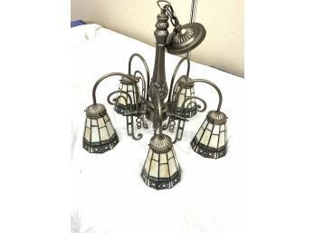 Stained Glass Hanging Chandelier Light Fixture