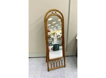 Rattan Cheval Style Standing Mirror