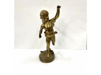 Large Heavy Brass Cupid Figure 13'
