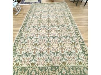Vintage Hand Made Gross Stitch Room Size Carpet Possibly Scandinavian