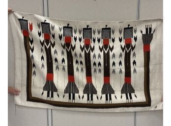 Vintage Native American Navajo Blanket Rug