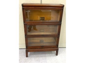 Antique Globe Wernicke Lawyers Barrister Tacked Bookcase