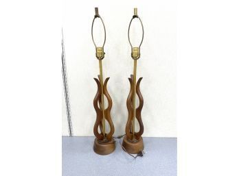 Pair Mid Century  Danish Stylemodern Table Lamps
