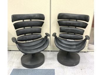 Pair Modern Style Gaming Type Chairs