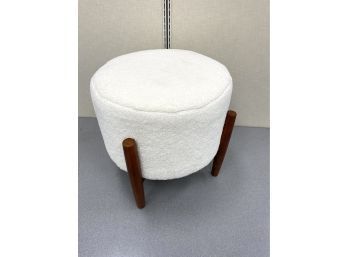 Mid Century Style Elroy Sherpa Round Ottoman Designed With Studio McGee
