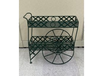 Wrought Iron Tea Cart Plant Stand