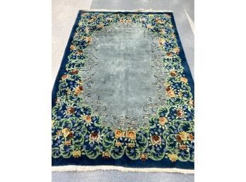 Antique Vintage Handmade Chinese Carpet 104 X 70 Inches