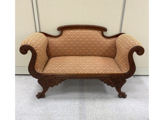 Horner Style Or Origin Carved Griffin Settee