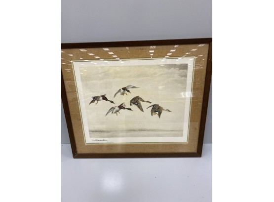 Duck Print Signed And Numbered Leon Danchin  (French, 1887-1938)