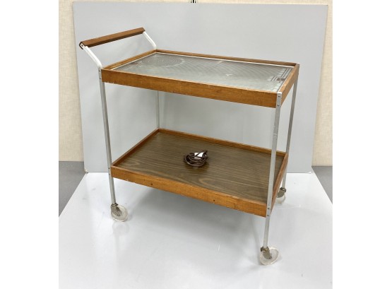 Mid-Century Modern Two-Tier Hot Tray Buffet Cart Retails $480 On 1stDibs