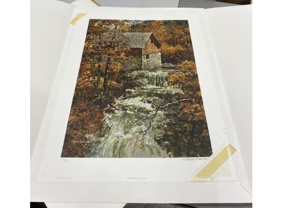 Three Large  Signed Numbered Prints Including Eric Sloane And Remington