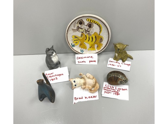 Vintage Cats Including Royal Copengagen And Swedish