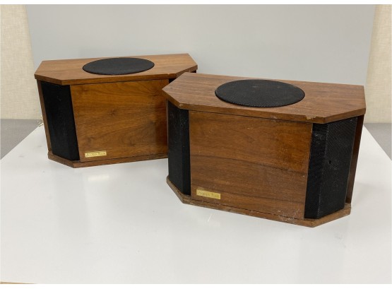 Pair Vintage Allison Acoustics Inc Speakers Made In Natick Massachusetts