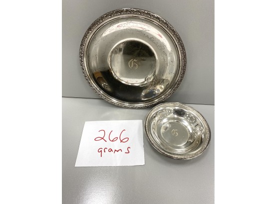 Sterling Silver Dish And Bowl 266 Grams
