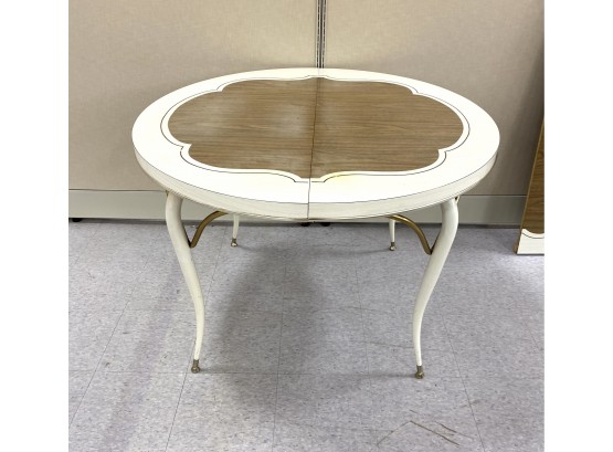 Unusual Mid Century Modern Dining Kitchen Table With Leaf