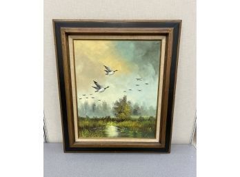 Signed Oil Painting R. Barton