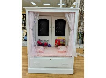 Upcycled TV Cabinet Turned Into A Beautiful Child's Reading Nook