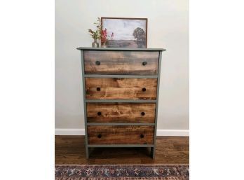 Gorgeous Two Toned Four Drawer Solid Wood Dresser
