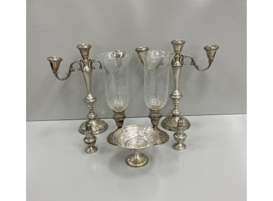 Weighted Sterling Silver Including Candlesticks