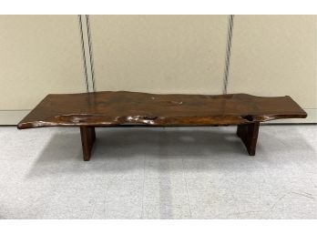 Nakashima Style Coffee Table Labeled For Hunt Country Furniture