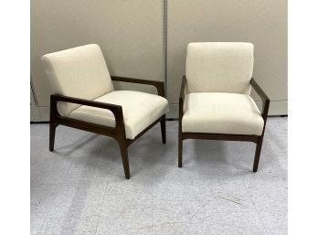 Pair Mid Century Style Arm Chairs