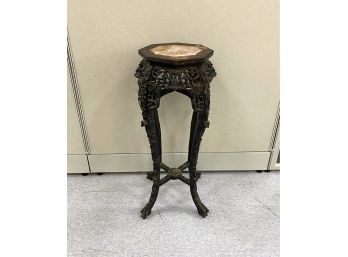 Antique Chinese Table With Marble Top