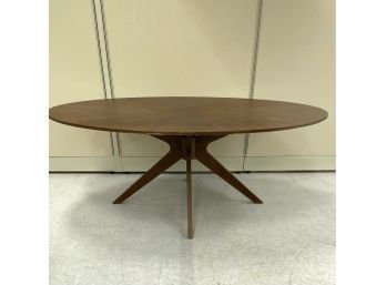 Modern Oval Walnut Dining Table By Article