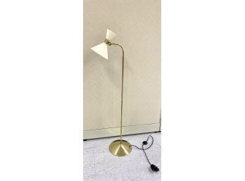 Mid Century Modern Style Hicks Ivory Contemporary Floor Lamp Retail $ 299
